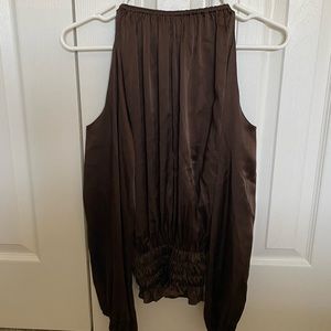 Pretty RAMY BROOK cut out shoulder silk top